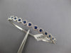 1.39CT DIAMOND & AAA SAPPHIRE 18KT WHITE GOLD 3D SEMI ETENRITY BANGLE BRACELET