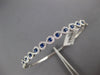 1.39CT DIAMOND & AAA SAPPHIRE 18KT WHITE GOLD 3D SEMI ETENRITY BANGLE BRACELET