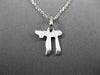 SMALL 14K WHITE GOLD CLASSIC CHAI LIFE FLOATING PENDANT WITH CHAIN #26789