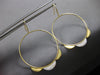 ESTATE LARGE .33CT DIAMOND 14KT YELLOW GOLD SUNFLOWER LEVERBACK HANGING EARRINGS
