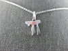 SMALL 14K WHITE GOLD CLASSIC CHAI LIFE FLOATING PENDANT WITH CHAIN #26789