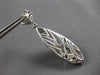 LARGE 4.58CT WHITE & BLACK DIAMOND 18KT WHITE GOLD TEAR DROP HANGING EARRINGS