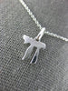SMALL 14K WHITE GOLD CLASSIC CHAI LIFE FLOATING PENDANT WITH CHAIN #26789