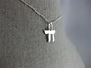 SMALL 14K WHITE GOLD CLASSIC CHAI LIFE FLOATING PENDANT WITH CHAIN #26789
