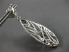 LARGE 4.58CT WHITE & BLACK DIAMOND 18KT WHITE GOLD TEAR DROP HANGING EARRINGS