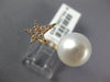 ESTATE .12CT DIAMOND & AAA SOUTH SEA PEARL 18KT YELLOW GOLD 3D CLASSIC STAR RING