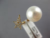 ESTATE .12CT DIAMOND & AAA SOUTH SEA PEARL 18KT YELLOW GOLD 3D CLASSIC STAR RING