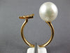 ESTATE .12CT DIAMOND & AAA SOUTH SEA PEARL 18KT YELLOW GOLD 3D CLASSIC STAR RING