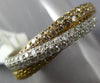 2.46CT WHITE & FANCY YELLOW DIAMOND 18KT TRI COLOR GOLD TRINITY ANNIVERSARY RING