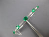 4.08CT DIAMOND & AAA EMERALD 18K WHITE GOLD 3D OVAL & ROUND LOVE BANGLE BRACELET