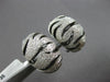 ESTATE LARGE 2.35CT DIAMOND 18KT BLACK GOLD 3D PANTHER CLIP ON HANGING EARRINGS