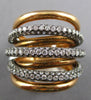 ESTATE EXTRA LARGE 2.66CT DIAMOND 18KT BLACK & ROSE GOLD 3D MULTI ROW FUN RING