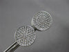 ESTATE LARGE 3.0CT DIAMOND 14KT WHITE GOLD CIRCULAR CLASSIC PAVE STUD EARRINGS