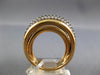 ESTATE EXTRA LARGE 2.66CT DIAMOND 18KT BLACK & ROSE GOLD 3D MULTI ROW FUN RING
