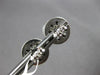 ESTATE LARGE 3.0CT DIAMOND 14KT WHITE GOLD CIRCULAR CLASSIC PAVE STUD EARRINGS