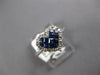 .73CT DIAMOND & AAA SAPPHIRE 14KT WHITE GOLD PRINCESS & ROUND HEART SHAPE RING