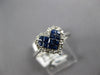 .73CT DIAMOND & AAA SAPPHIRE 14KT WHITE GOLD PRINCESS & ROUND HEART SHAPE RING
