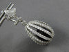 LARGE 17.9CT DIAMOND & AAA BLACK ONYX 14K WHITE GOLD CHANDELIER HANGING EARRINGS