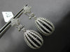 LARGE 17.9CT DIAMOND & AAA BLACK ONYX 14K WHITE GOLD CHANDELIER HANGING EARRINGS