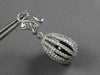 LARGE 17.9CT DIAMOND & AAA BLACK ONYX 14K WHITE GOLD CHANDELIER HANGING EARRINGS