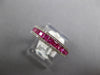 1.34CT DIAMOND & AAA PINK RUBY 14KT WHITE GOLD ROUND & BAGUETTE ANNIVERSARY RING