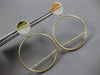 ESTATE LARGE .48CT DIAMOND 14KT YELLOW GOLD 3D CIRCULAR BAR FUN HANGING EARRINGS