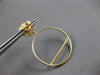 ESTATE LARGE .48CT DIAMOND 14KT YELLOW GOLD 3D CIRCULAR BAR FUN HANGING EARRINGS