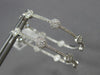 EXTRA LARGE 1.58CT DIAMOND 14KT WHITE GOLD 3D INSIDE OUT HOOP HANGING EARRINGS