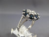 3.19CT DIAMOND & AAA SAPPHIRE 18KT WHITE GOLD OVAL & ROUND STAR FLOWER FUN RING