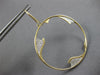 LARGE .48CT DIAMOND 14KT YELLOW GOLD 3D CIRCULAR WAVE LEVERBACK HANGING EARRINGS