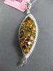 5.58CT WHITE & INTENSE FANCY YELLOW DIAMOND 18K 2 TONE GOLD 3D TEAR DROP PENDANT