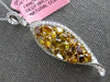 5.58CT WHITE & INTENSE FANCY YELLOW DIAMOND 18K 2 TONE GOLD 3D TEAR DROP PENDANT
