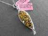 5.58CT WHITE & INTENSE FANCY YELLOW DIAMOND 18K 2 TONE GOLD 3D TEAR DROP PENDANT