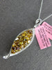 5.58CT WHITE & INTENSE FANCY YELLOW DIAMOND 18K 2 TONE GOLD 3D TEAR DROP PENDANT