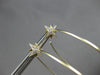 EXTRA LARGE .10CT DIAMOND 14KT YELLOW GOLD 3D STAR FUN HOOP HANGING EARRINGS