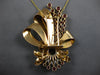 ANTIQUE EXTRA LARGE 5.52CT DIAMOND & AAA RUBY 18KT ROSE GOLD BOW BROOCH PENDANT