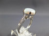 2.43CT DIAMOND & AAA OPAL 18KT WHITE GOLD OVAL & ROUND CLASSIC ENGAGEMENT RING