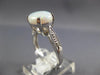 2.43CT DIAMOND & AAA OPAL 18KT WHITE GOLD OVAL & ROUND CLASSIC ENGAGEMENT RING