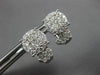 LARGE 1.2CT DIAMOND 18KT WHITE GOLD 3D CLUSTER CIRCULAR CLASSIC CLIP ON EARRINGS
