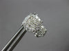 LARGE 1.2CT DIAMOND 18KT WHITE GOLD 3D CLUSTER CIRCULAR CLASSIC CLIP ON EARRINGS
