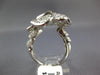 ESTATE EXTRA LARGE 2.68CT DIAMOND 18KT WHITE GOLD 3D MULTI LEAF PAVE FUN RING