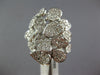ESTATE EXTRA LARGE 2.68CT DIAMOND 18KT WHITE GOLD 3D MULTI LEAF PAVE FUN RING