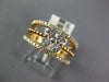 ESTATE WIDE .44CT DIAMOND 18KT ROSE GOLD 3D 4 LEAF CLOVER FLOWER FUN RING
