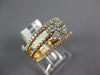 ESTATE WIDE .44CT DIAMOND 18KT ROSE GOLD 3D 4 LEAF CLOVER FLOWER FUN RING