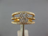 ESTATE WIDE .44CT DIAMOND 18KT ROSE GOLD 3D 4 LEAF CLOVER FLOWER FUN RING
