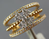 ESTATE WIDE .44CT DIAMOND 18KT ROSE GOLD 3D 4 LEAF CLOVER FLOWER FUN RING