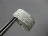 LARGE 1.96CT DIAMOND 18KT WHITE GOLD MULTI ROW PAVE OVAL HUGGIE HANGING EARRINGS