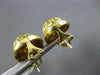 ESTATE LARGE .44CT DIAMOND 18KT YELLOW GOLD 3D DOME SHAPE WOVEN CLIP ON EARRINGS
