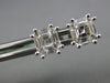 ESTATE .49CT DIAMOND 18KT WHITE GOLD 3D BAGUETTE OCTAGON INVISIBLE STUD EARRINGS
