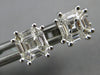 ESTATE .49CT DIAMOND 18KT WHITE GOLD 3D BAGUETTE OCTAGON INVISIBLE STUD EARRINGS